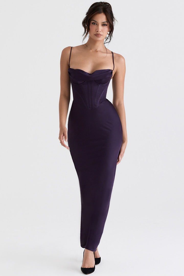 Violet corset maxi dress