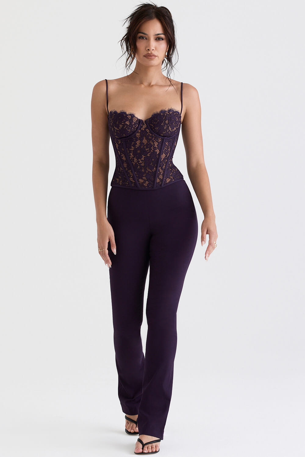 Purple lace corset